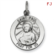 Sterling Silver Antiqued Saint Paul Medal