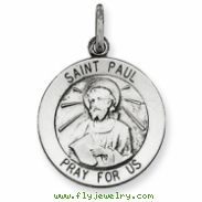 Sterling Silver Antiqued Saint Paul Medal