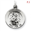 Sterling Silver Antiqued Saint Roch Medal