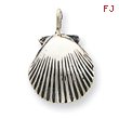 Sterling Silver Antiqued Sea Shell Pendant