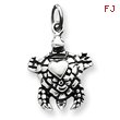 Sterling Silver Antiqued Sea Turtle Charm