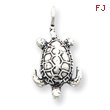 Sterling Silver Antiqued Sea Turtle Pendant