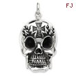 Sterling Silver Antiqued Skull Pendent