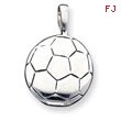 Sterling Silver Antiqued Soccer Ball Pendant