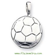 Sterling Silver Antiqued Soccer Ball Pendant