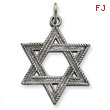 Sterling Silver Antiqued Star of David Charm