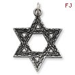 Sterling Silver Antiqued Star of David Pendant