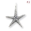 Sterling Silver Antiqued Starfish Pendant