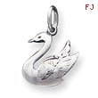 Sterling Silver Antiqued Swan Charm