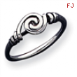 Sterling Silver Antiqued Swirl Ring