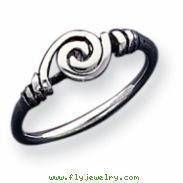 Sterling Silver Antiqued Swirl Ring