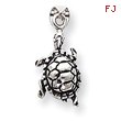 Sterling Silver Antiqued Turtle Charm