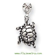 Sterling Silver Antiqued Turtle Charm