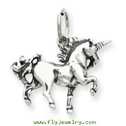 Sterling Silver Antiqued Unicorn Charm