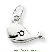 Sterling Silver Antiqued Whale Charm