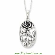 Sterling Silver Antiqued You Are A Blessing To Me 18in Necklace