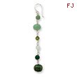 Sterling Silver Aventurine, Amazonite, Freshwater Pearl, Olivine Crystal Earrings