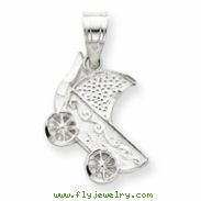 Sterling Silver Baby Buggy Charm