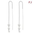 Sterling Silver Ball Threader Earrings