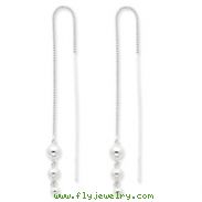 Sterling Silver Ball Threader Earrings