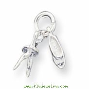 Sterling Silver Ballerina with Shoe Charm