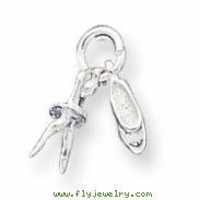 Sterling Silver Ballerina with Shoe Charm