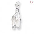 Sterling Silver Ballet Slippers Charm