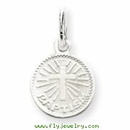 Sterling Silver Baptism Disc Charm