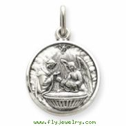 Sterling Silver Baptism Medal