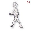 Sterling Silver Baseball Batter Charm