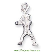 Sterling Silver Baseball Batter Charm