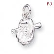 Sterling Silver Baseball Glove & Bat Charm