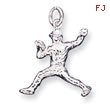 Sterling Silver Baseball Pitcher Charm