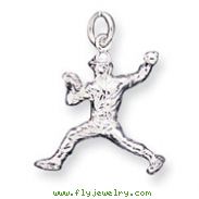 Sterling Silver Baseball Pitcher Charm