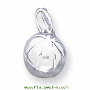 Sterling Silver Basketball Charm