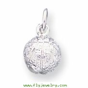 Sterling Silver Basketball Charm