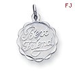 Sterling Silver Best Friend Disc Charm