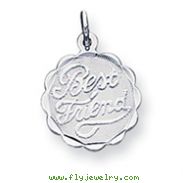 Sterling Silver Best Friend Disc Charm