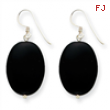 Sterling Silver Black Agate Earrings