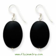 Sterling Silver Black Agate Earrings