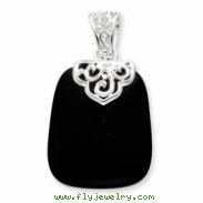 Sterling Silver Black Onyx Pendant