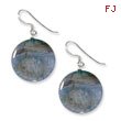 Sterling Silver Blue Agate Earrings