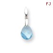 Sterling Silver Blue Cubic Zirconia Earrings