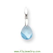 Sterling Silver Blue Cubic Zirconia Earrings