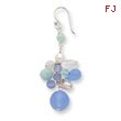 Sterling Silver Blue lace Agate, Opalite, Freshwater Cultured Pearl Earrings