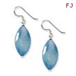 Sterling Silver Blue Mother Of Pearl Earrings