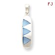 Sterling Silver Blue Mother Of Pearl Pendant