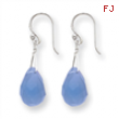 Sterling Silver Blue Quartz Crystal Earrings