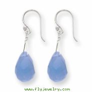 Sterling Silver Blue Quartz Crystal Earrings