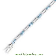 Sterling Silver Blue Topaz Bracelet